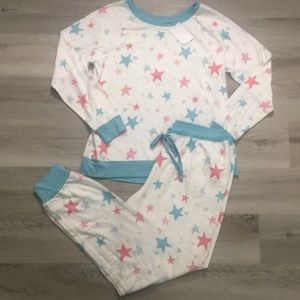 The Company Store Women’s 2 Piece Star Pajama Set, Size Medium, NEW with tags